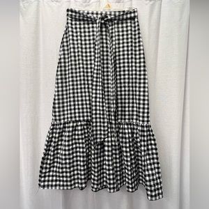 ⬛️⬜️Checked Tie-waist Skirt